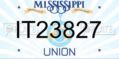 IT23827 Mississippi License Plate
