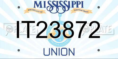 IT23872 Mississippi License Plate