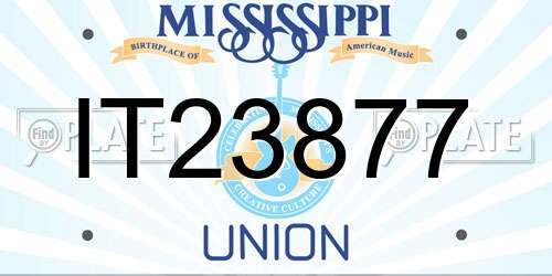 IT23877 Mississippi License Plate