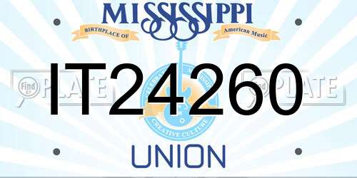 IT24260 Mississippi License Plate
