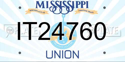 IT24760 Mississippi License Plate