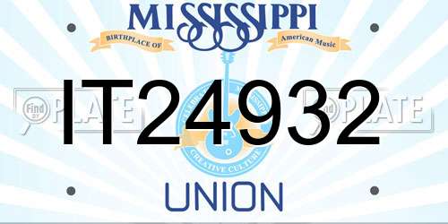 IT24932 Mississippi License Plate