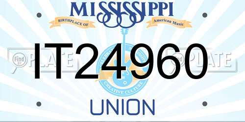 IT24960 Mississippi License Plate