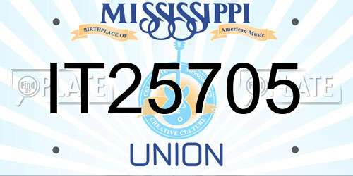 IT25705 Mississippi License Plate