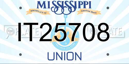 IT25708 Mississippi License Plate