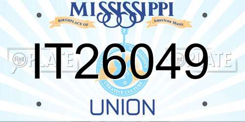 IT26049 Mississippi License Plate