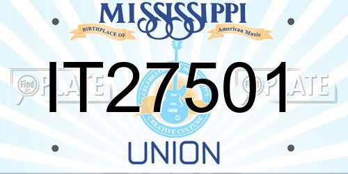 IT27501 Mississippi License Plate