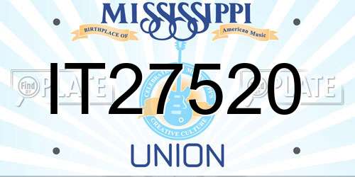 IT27520 Mississippi License Plate