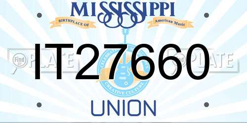 IT27660 Mississippi License Plate