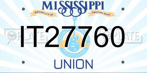 IT27760 Mississippi License Plate