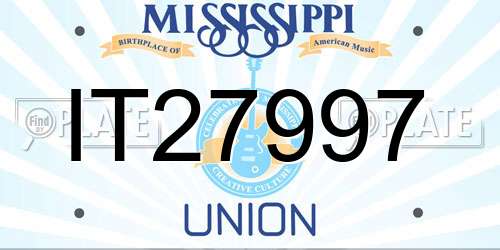 IT27997 Mississippi License Plate