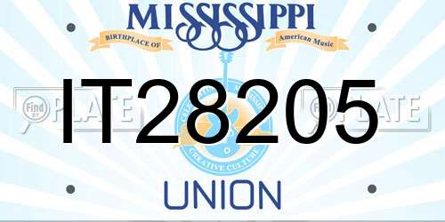 IT28205 Mississippi License Plate