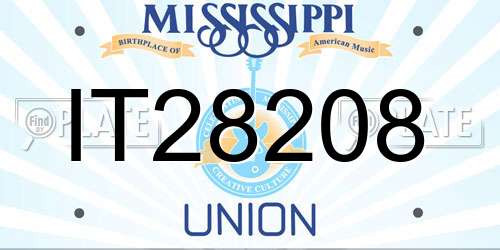 IT28208 Mississippi License Plate