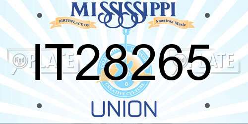 IT28265 Mississippi License Plate