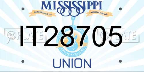 IT28705 Mississippi License Plate