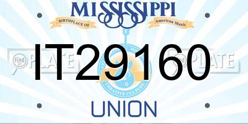 IT29160 Mississippi License Plate