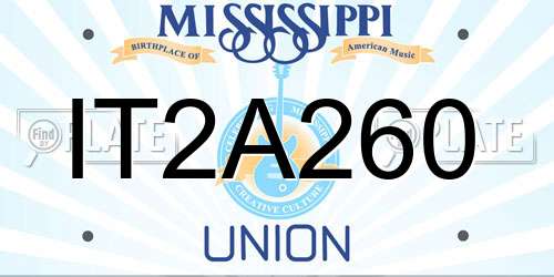 IT2A260 Mississippi License Plate