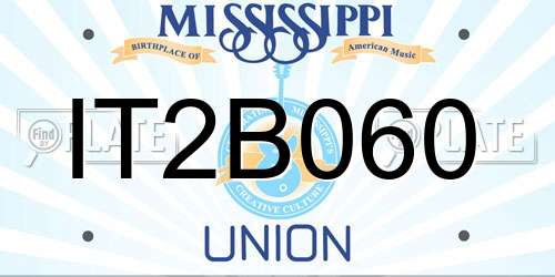 IT2B060 Mississippi License Plate