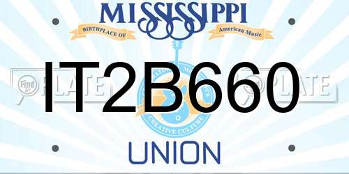IT2B660 Mississippi License Plate