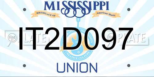 IT2D097 Mississippi License Plate