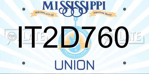 IT2D760 Mississippi License Plate