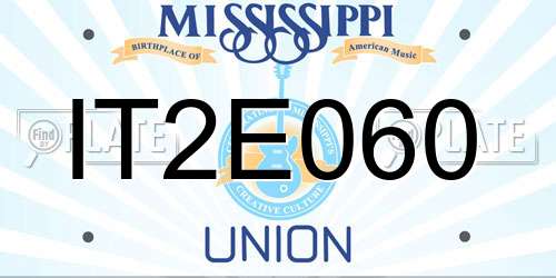 IT2E060 Mississippi License Plate