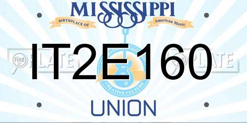 IT2E160 Mississippi License Plate