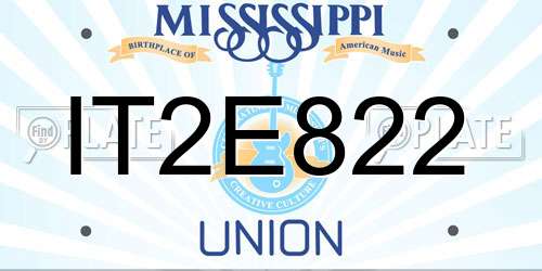 IT2E822 Mississippi License Plate