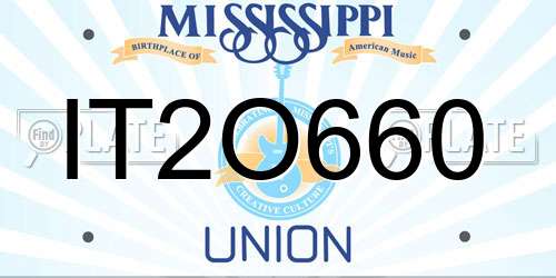 IT2O660 Mississippi License Plate