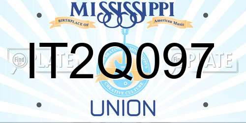 IT2Q097 Mississippi License Plate