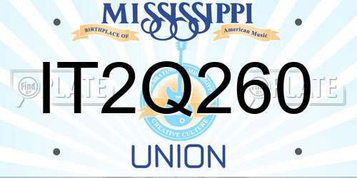 IT2Q260 Mississippi License Plate