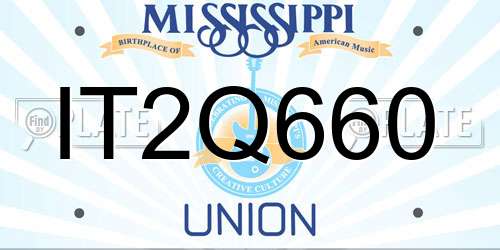 IT2Q660 Mississippi License Plate