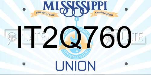 IT2Q760 Mississippi License Plate