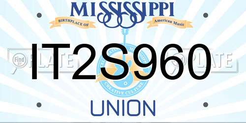 IT2S960 Mississippi License Plate