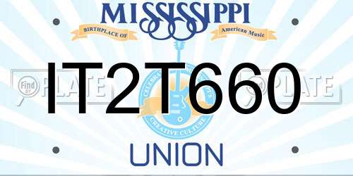 IT2T660 Mississippi License Plate