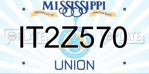 IT2Z570 Mississippi License Plate