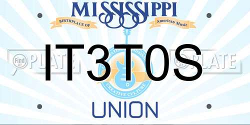 IT3T0S Mississippi License Plate