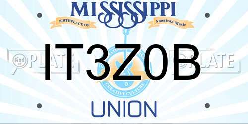 IT3Z0B Mississippi License Plate