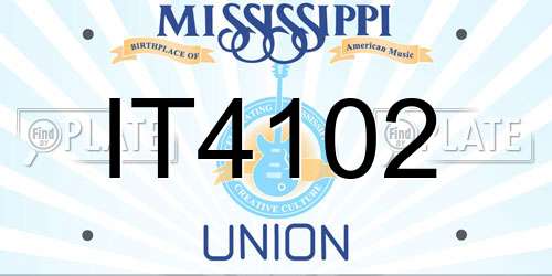 IT4102 Mississippi License Plate