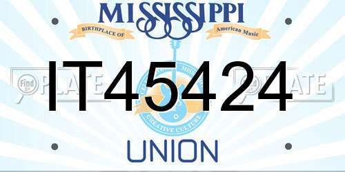 IT45424 Mississippi License Plate
