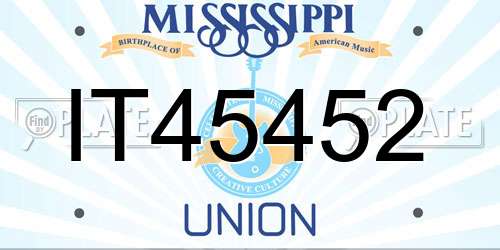 IT45452 Mississippi License Plate