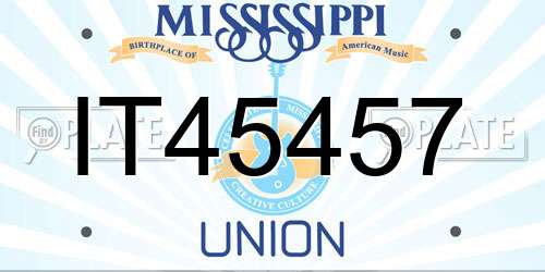 IT45457 Mississippi License Plate