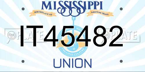 IT45482 Mississippi License Plate