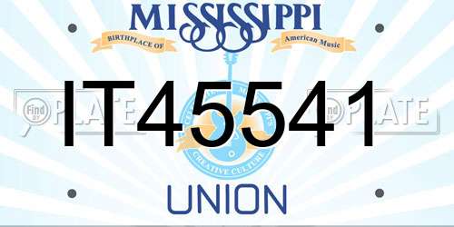 IT45541 Mississippi License Plate