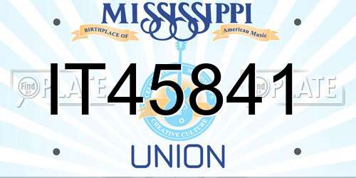 IT45841 Mississippi License Plate