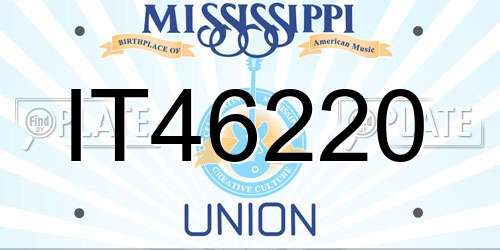 IT46220 Mississippi License Plate