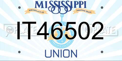 IT46502 Mississippi License Plate
