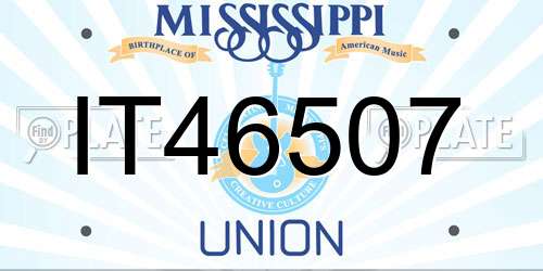 IT46507 Mississippi License Plate