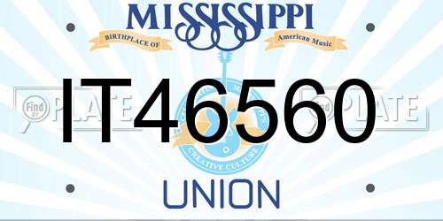 IT46560 Mississippi License Plate