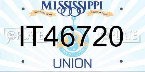IT46720 Mississippi License Plate